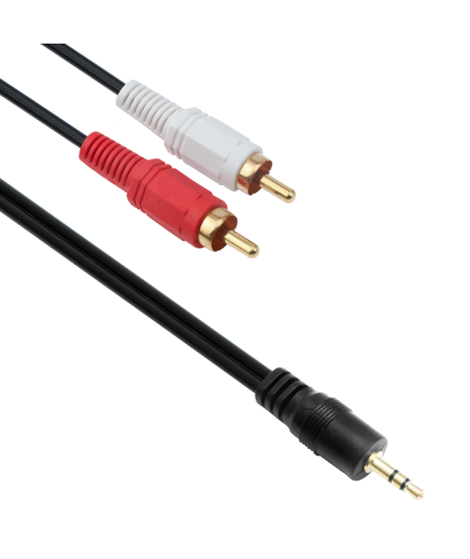 Аудио кабел DeTech 3.5 - 2RCA , High Quality, 5m -18072