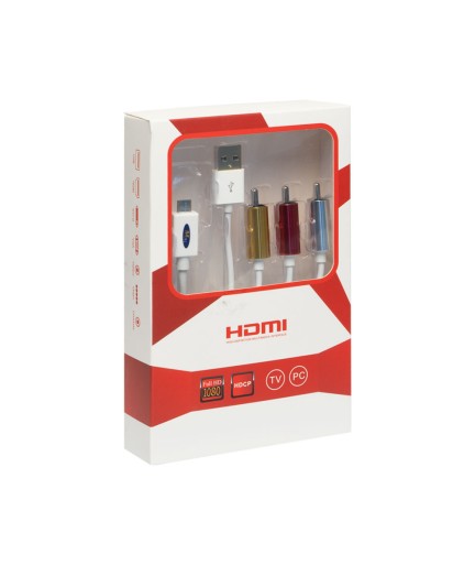 Кабел MHL (micro USB) - AV 3RCA, USB, No brand, 1.8m - 18231