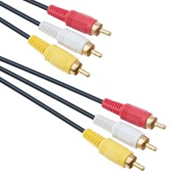 Кабел DeTech 3RCA - 3RCA, High Quality, 3m - 18119