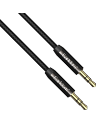 Аудио кабел Earldom ET-AUX03, 3.5mm жак, М/М, 1.0м, Черен - 40225