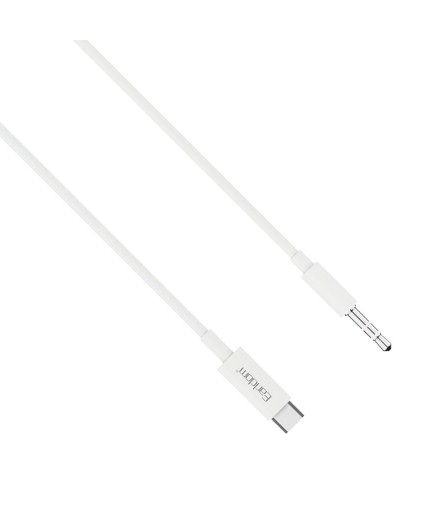 Аудио кабел Earldom ET-AUX29, 3.5mm към Type-C, 1.0м, Бял - 40179