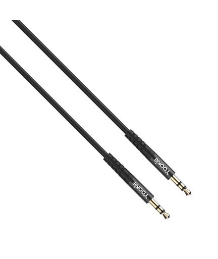 Аудио кабел Yookie YA1, 3.5mm жак, М/М, 1.0м, Черен - 20589