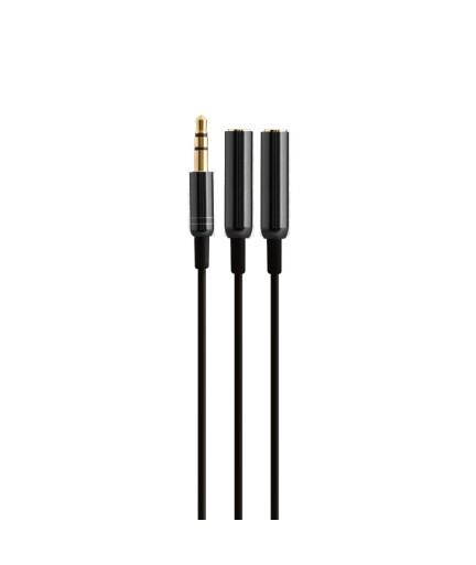 Аудио кабел, Earldom AUX201, 3.5mm жак, М/М, 0.4м, Различни цветове - 40180
