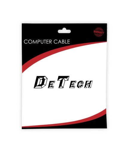 Захранващ кабел DeTech, За компютър, CEE 7/7 - IEC C13, 1.5m - 18043 