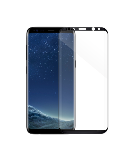 Стъклен протектор Mocoson Nano Flexible, за Samsung Galaxy S8, 5D, 0.3 mm, Черен - 52537