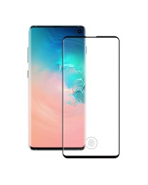 Стъклен протектор за целия екран No brand, За Samsung Galaxy S10 Plus, 6D, Full glue, 0.3mm, Черен - 52523