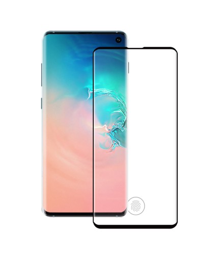Стъклен протектор за целия екран No brand, За Samsung Galaxy S10, 6D, Full glue, 0.3mm, Черен - 52522