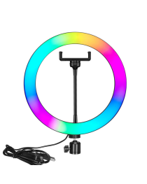 LED Ring осветление No brand M33, 33см, RGB, 20W, Черен - 40126