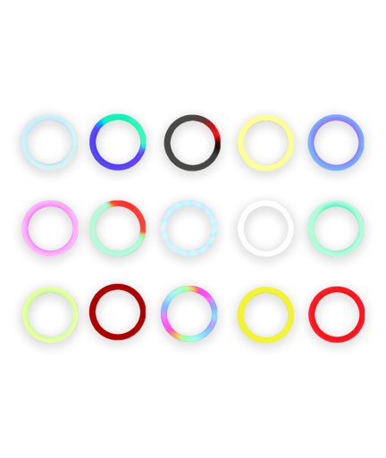 LED Ring осветление No brand M33, 33см, RGB, 20W, Черен - 40126