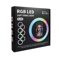 LED Ring осветление No brand M33, 33см, RGB, 20W, Черен - 40126