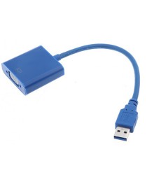 Преходник No brand, USB3.0 към VGA, Син - 18164