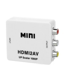 Конвертор, No brand, HDMI към AV (3RCA), Бял - 18301