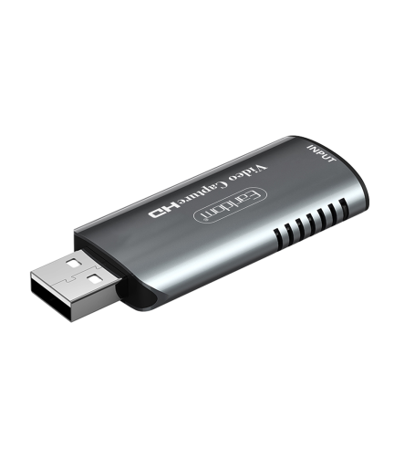 Външна Capture карта Earldom ET-W16, USB, HDMI, Full HD, Сив - 40234