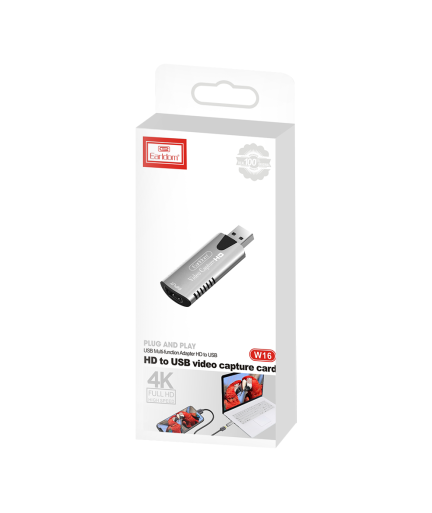 Външна Capture карта Earldom ET-W16, USB, HDMI, Full HD, Сив - 40234