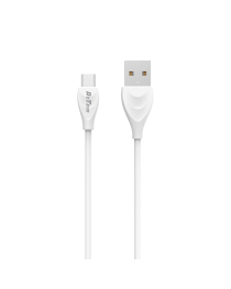 Кабел за данни DeTech DE-24M, Micro USB, 1.0m, Бял - 14126