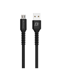 Кабел за данни DeTech DE-C25M, Micro USB, 1.0m, Черен - 40106