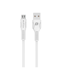 Кабел за данни DeTech DE-C27M, Micro USB, 1.0m, Бял - 40109