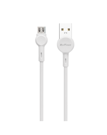 Кабел за данни DeTech DE-C35M, Micro USB, 1.0m, Бял - 40188