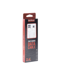 Кабел за данни DeTech DE-C35M, Micro USB, 1.0m, Бял - 40188