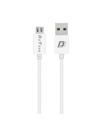 Кабели за данни DeTech, 10бр. Micro USB, 1.0m, Бял - 14143