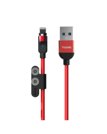 Магнитен кабел за данни Yookie CB4, 3 в 1, Micro USB, Lightning, Type-C, 1.0m, Различни цветове - 40152