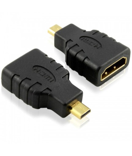 Преходник DeTech HDMI F - Micro Hdmi M, Черен - 17120