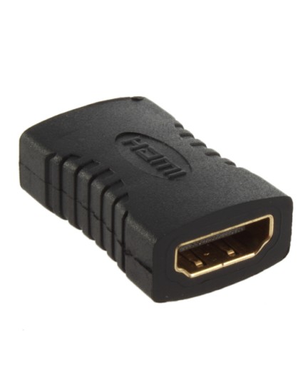 Преходник DeTech HDMI F - HDMI F, Черен - 17106