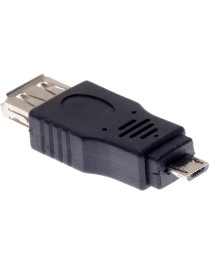 Преходник No brand, USB AF към Micro USB 5P M, Черен - 17136