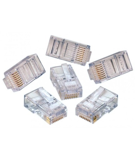 Букси No brand, RJ-45 200 броя в пакет, Прозрачни - 17140