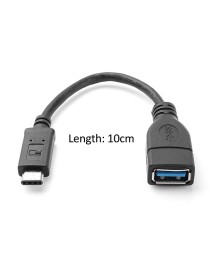 Преходник USB 3.1 TYPE-C към USB/F, Черен - 18224