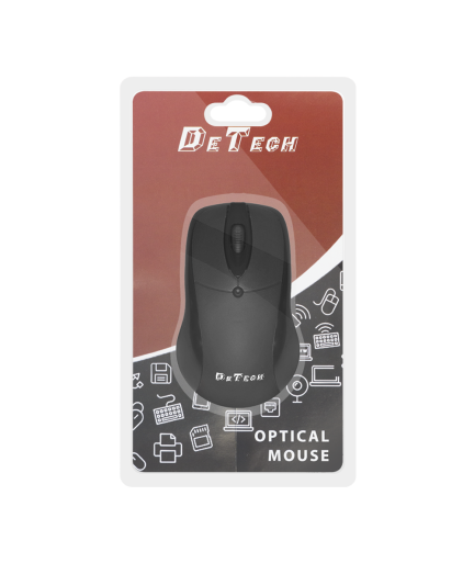 Мишка DeTech, оптична, Различни цветове  - 959