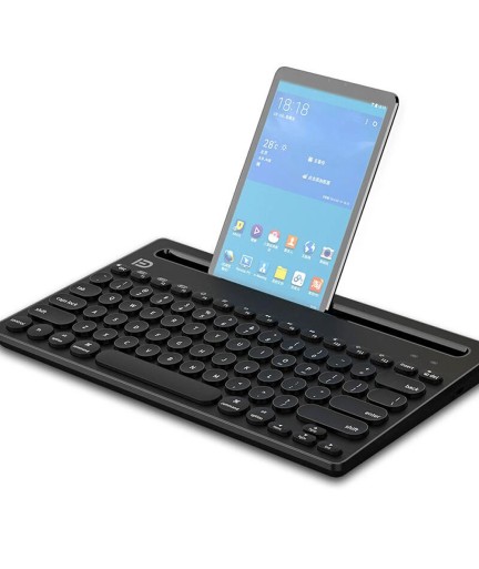 Клавиатура Fude IK3381, Безжична, Bluetooth, Черен - 6129