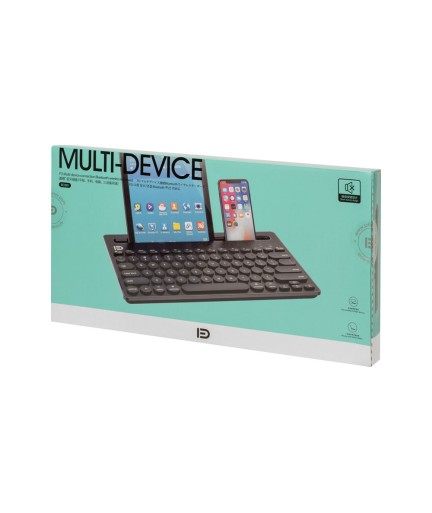 Клавиатура Fude IK3381, Безжична, Bluetooth, Черен - 6129