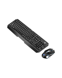 Комплект мишка и клавиатура Aula T600, Безжични, Черен - 6139