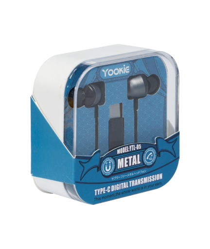 Слушалки за мобилни устройства Yookie YTL-05, Type-C, Mикрофон, Различни цветове - 20571