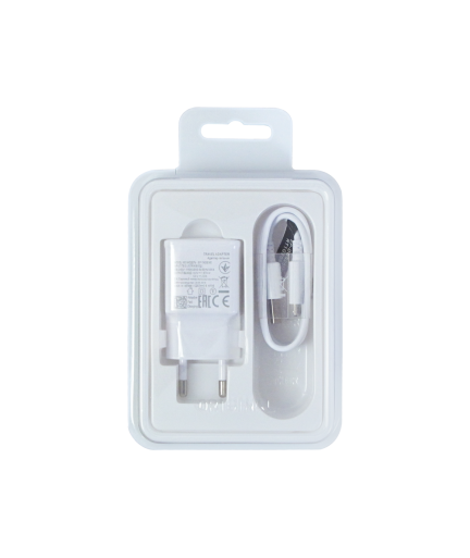 Мрежово зарядно устройство, No brand, 5V/1A, 220V,1 x USB, С Micro USB кабел, Бял - 14860