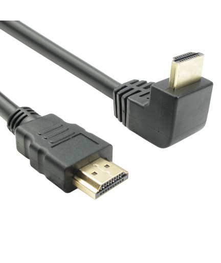 Кабел DeTech HDMI - HDMI M/М, 1.5м, С ъглова глава - 18134